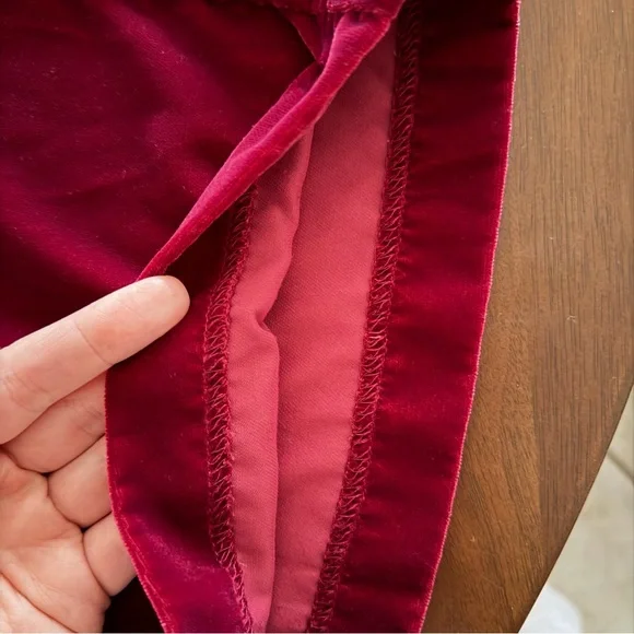 GAP Recycled High Rise Velvet Pant (Petite) - Picture 5 of 14